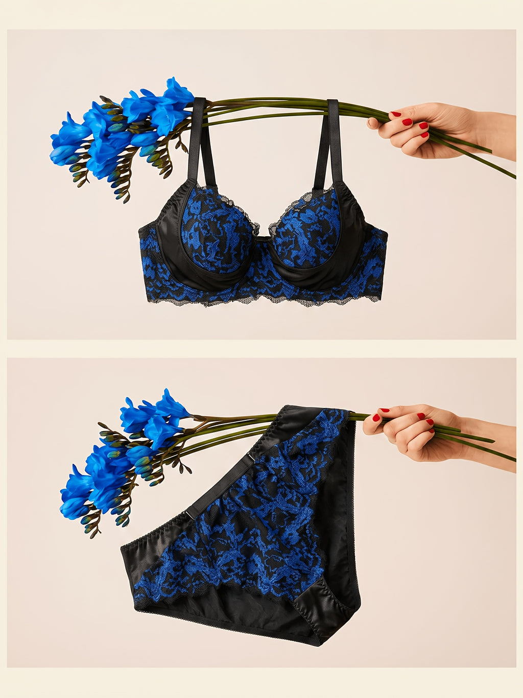 Soutien-gorge grande taille cerclé et culotte, jusqu'au 5XL