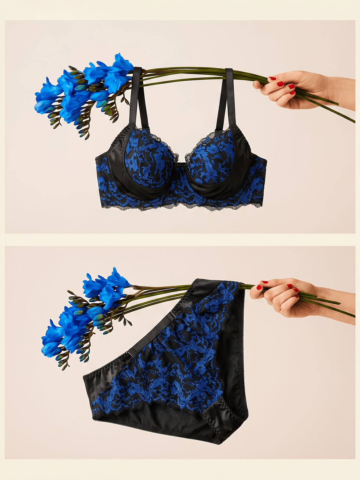 Soutien-gorge grande taille cerclé et culotte, jusqu'au 5XL