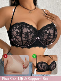 Épaules nues, bande festonnée et brides amovibles, grande taille