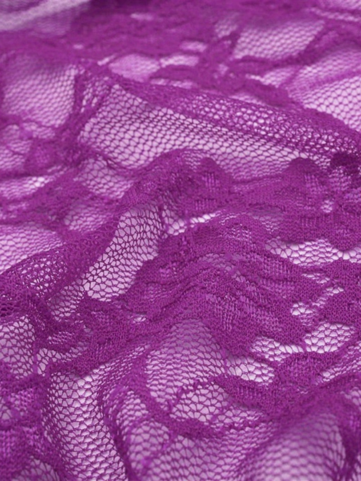 Body grande taille à entrejambe ouvert en tulle floral souple