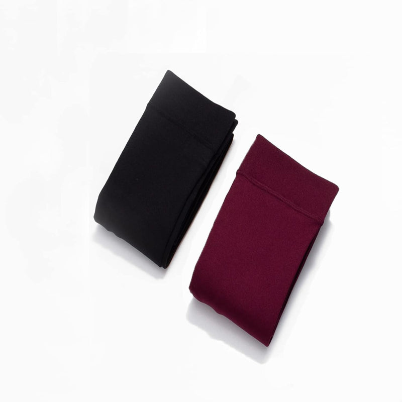Collant bordeaux grande taille, entrejambe doublé renforcé