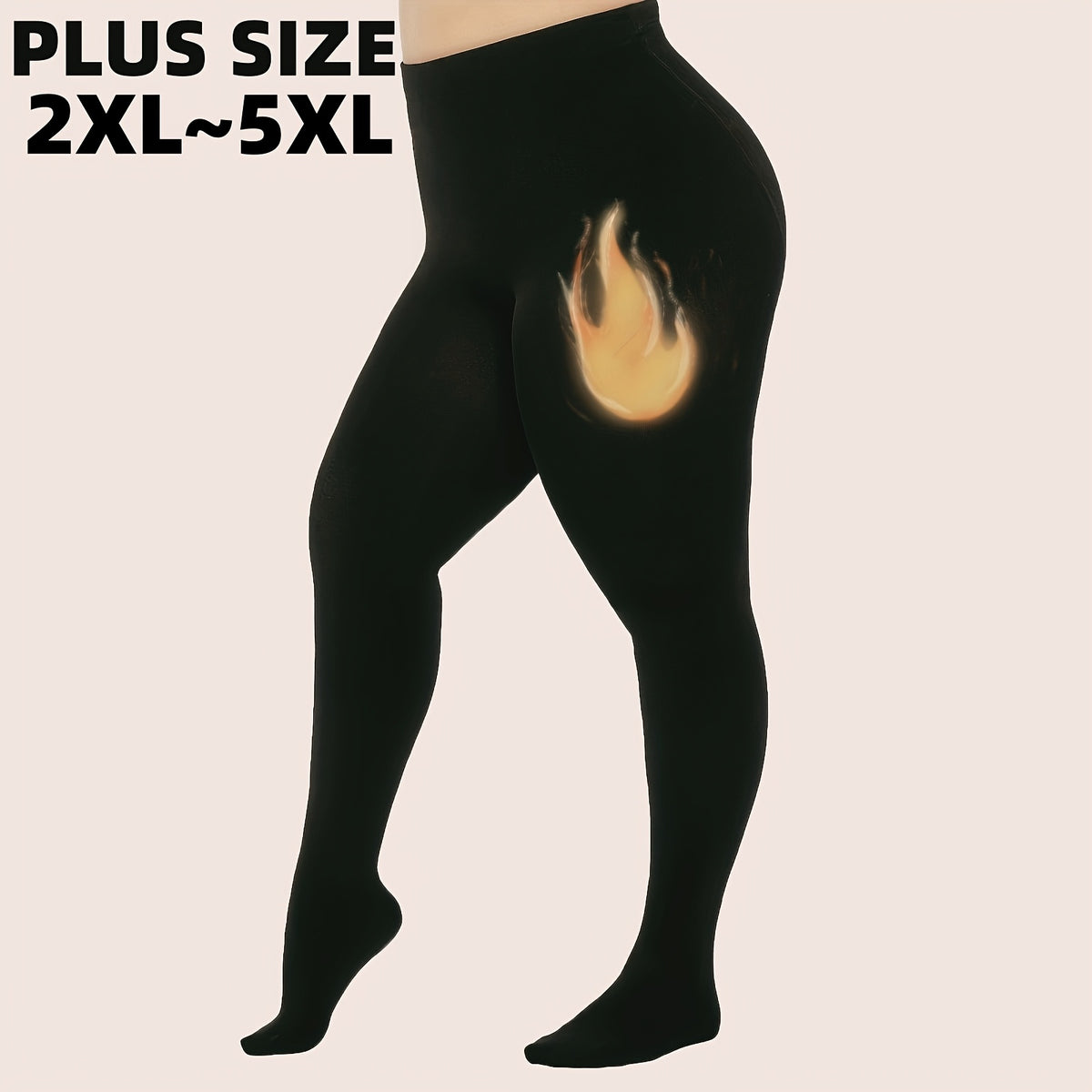 Collant grande taille café ou noir, entrejambe double couture