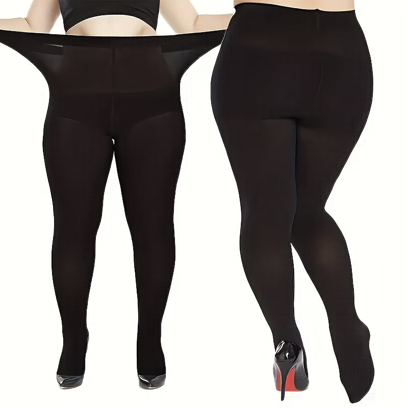 Collant grande taille café ou noir, entrejambe double couture