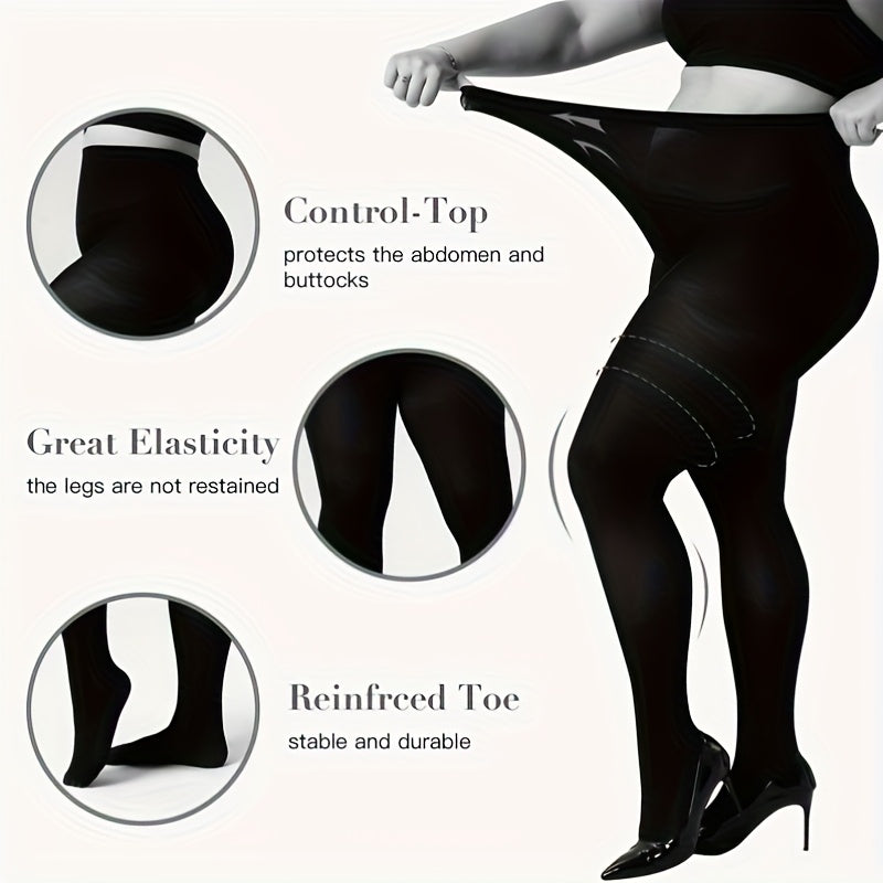 Collant noir opaque grande taille en 80 deniers, jusqu'au 4XL