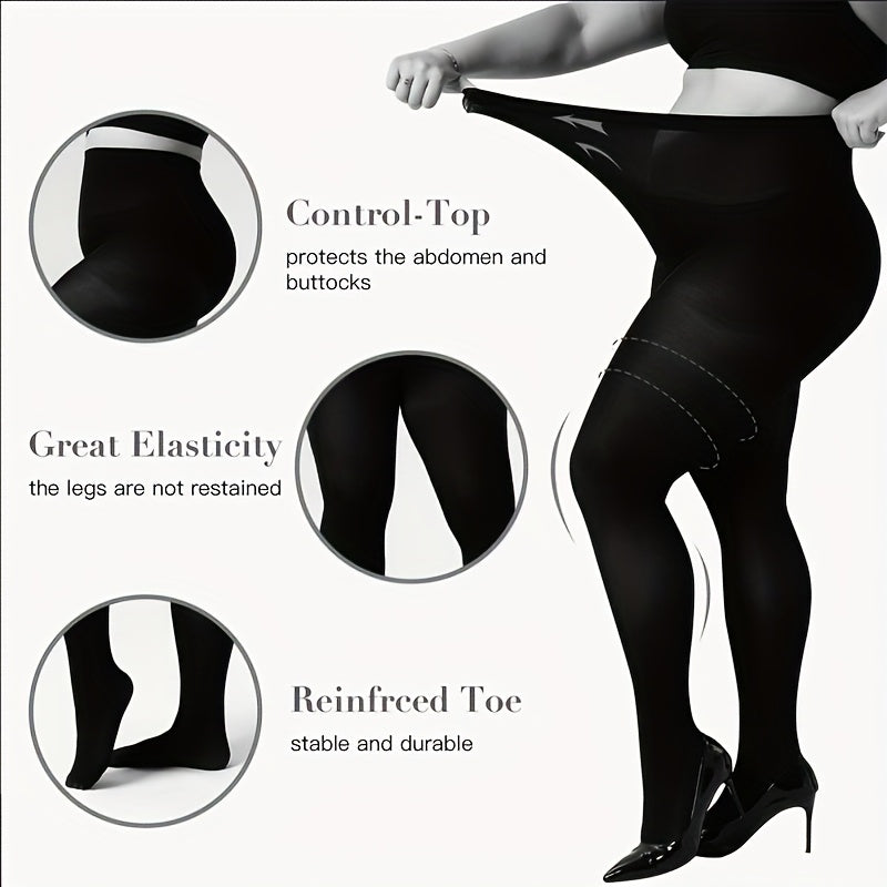 Collant noir opaque grande taille en 80 deniers, jusqu'au 4XL