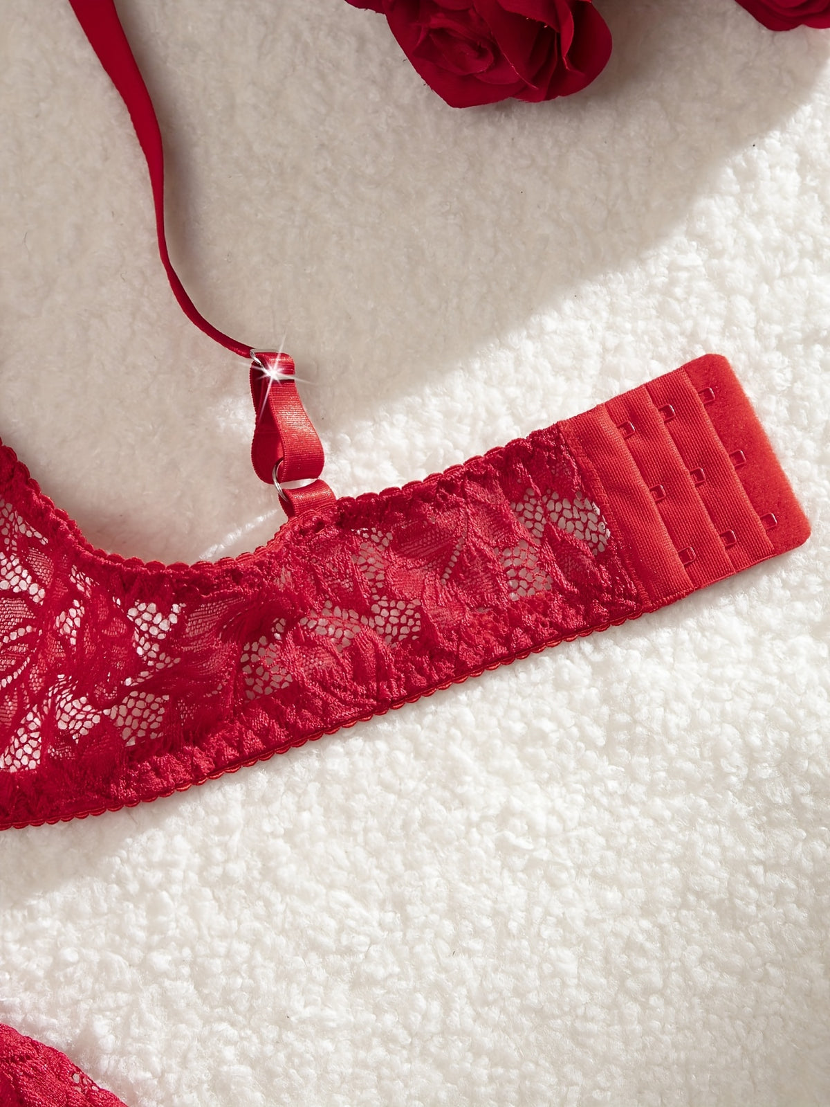 Dentelle rouge du 0XL au 5XL, ensemble lingerie grande taille