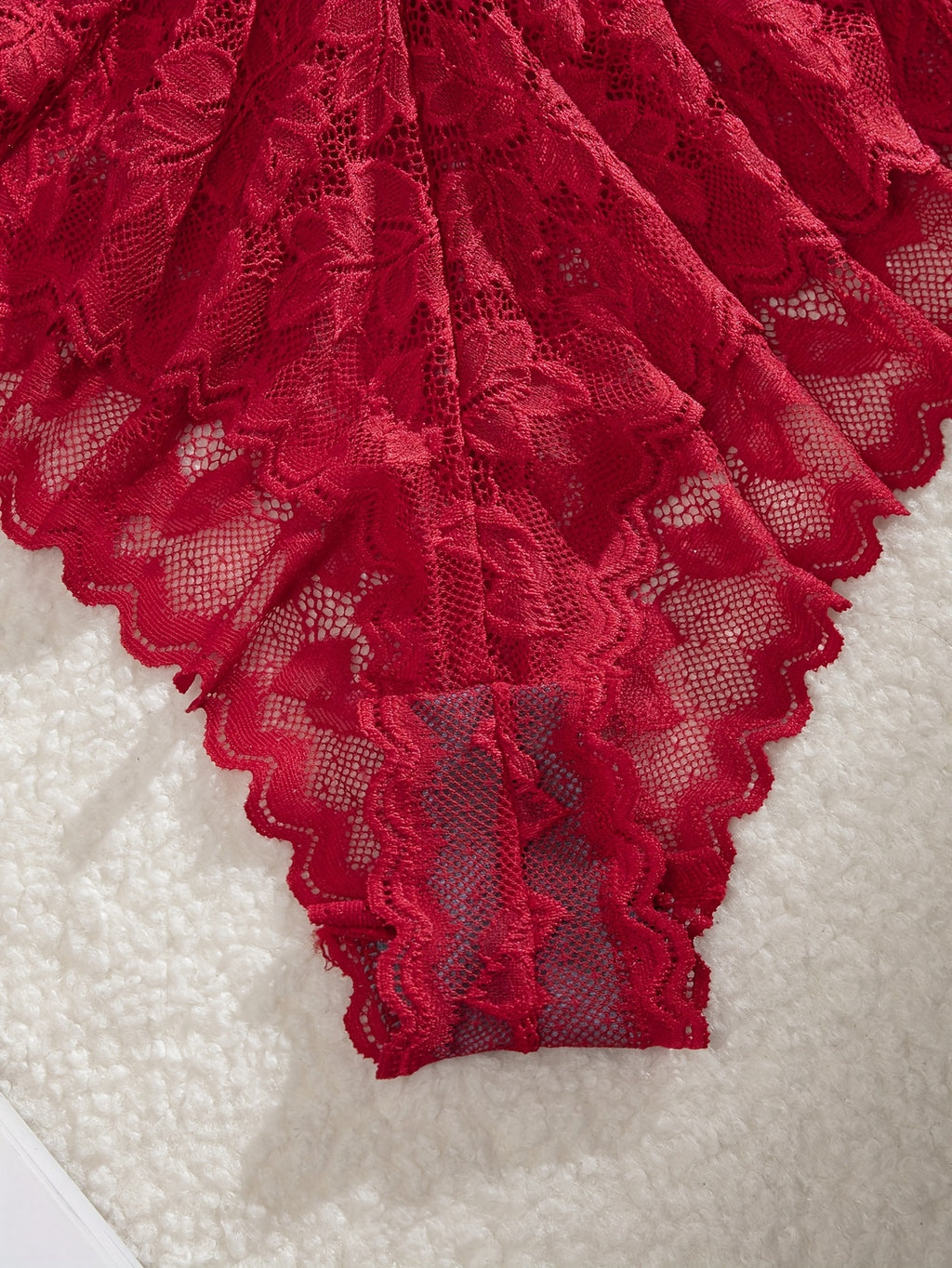 Dentelle rouge du 0XL au 5XL, ensemble lingerie grande taille