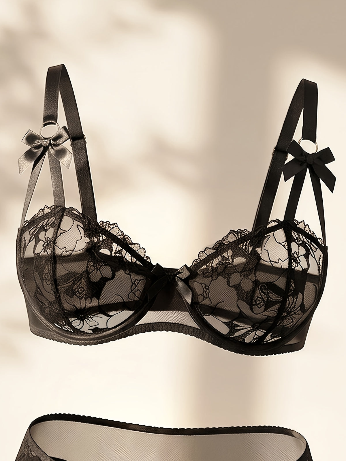 Doubles bretelles à anneaux, ensemble lingerie grande taille